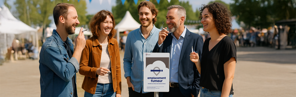 zone fumeurs en extérieur